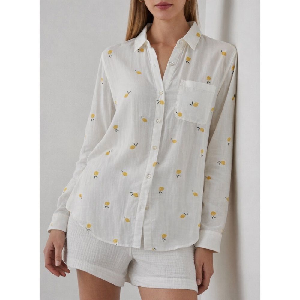 Rails Rocsi Citron Button Down Shirt Medium